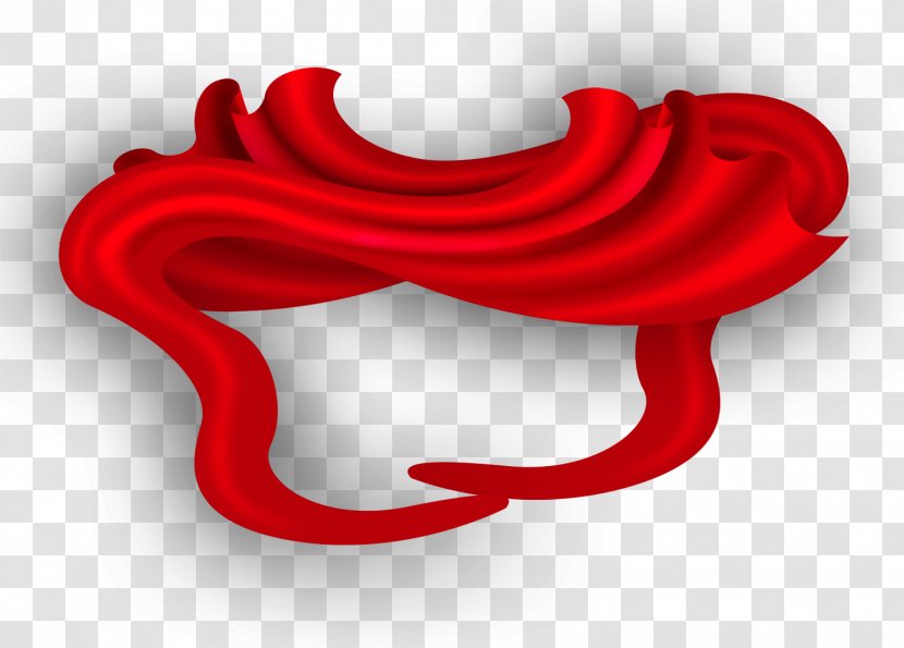 Red Ribbon - Silhouette Transparent PNG