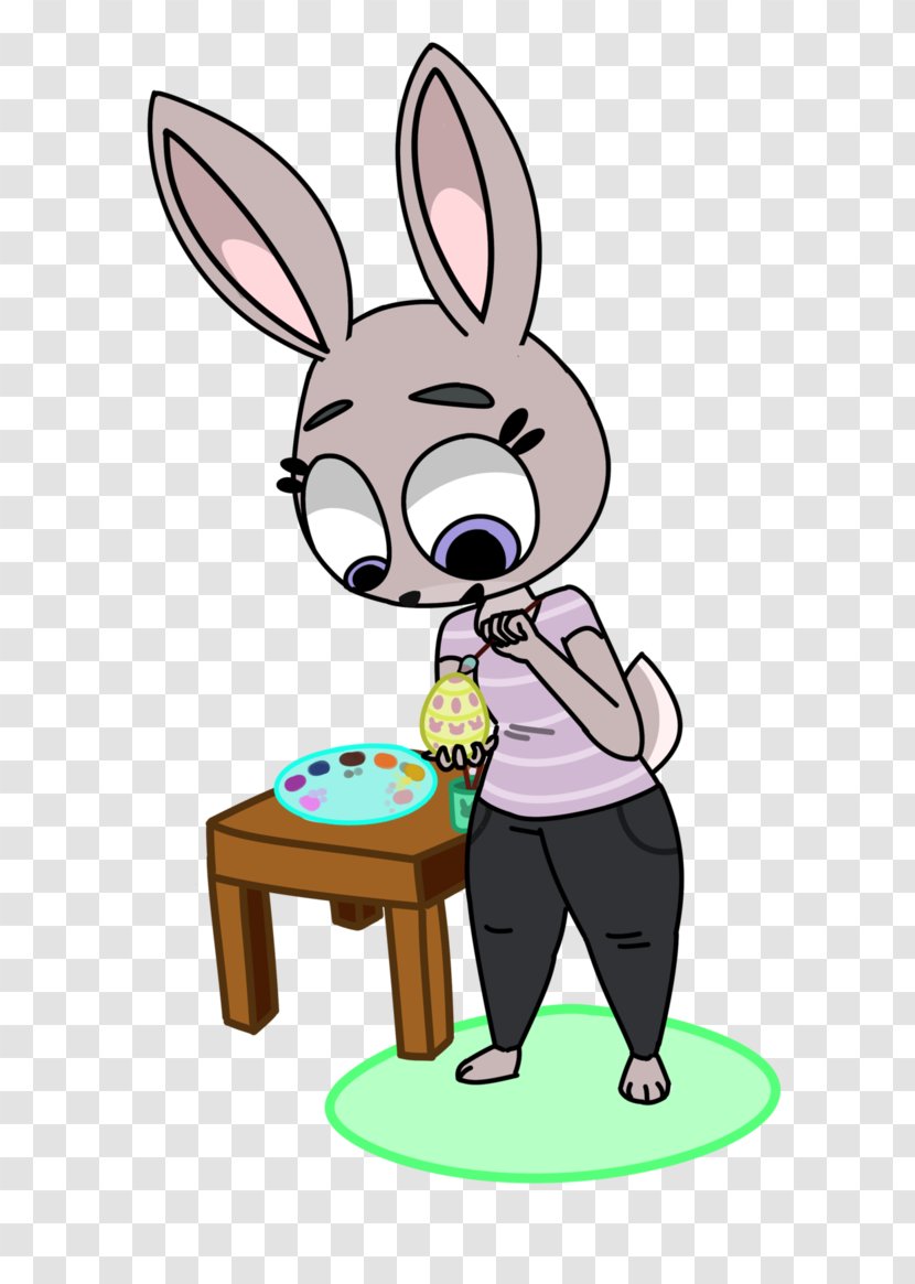 Rabbit Easter Bunny Horse Clip Art - Fictional Character Transparent PNG
