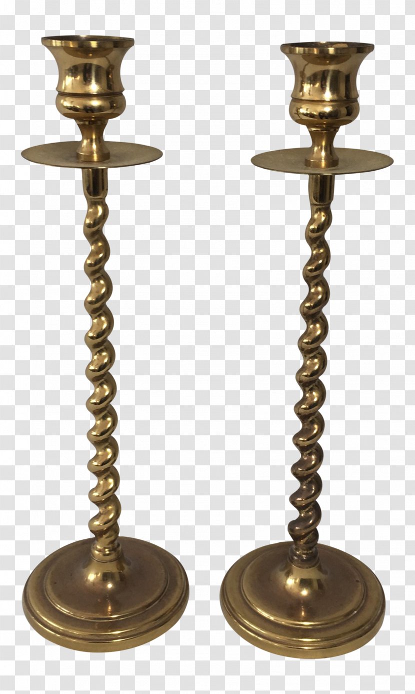 Brass Candlestick Sconce Table - Sheffield Plate Transparent PNG
