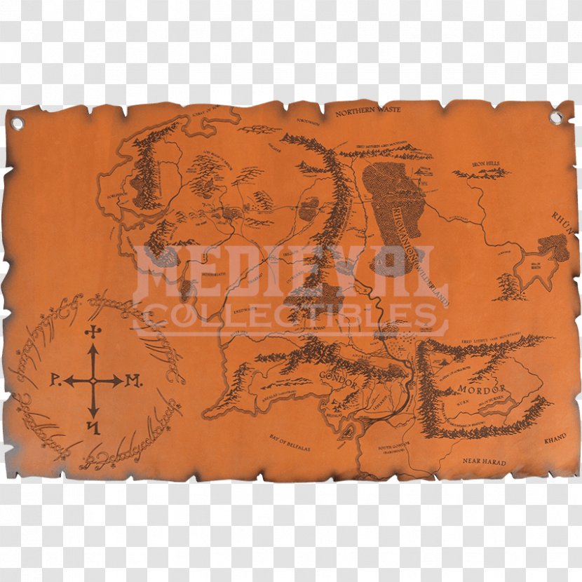 The Lord Of Rings Gimli A Map Middle-earth - Orange Transparent PNG