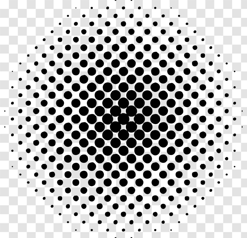 Halftone Circle - Black - Dot Transparent PNG