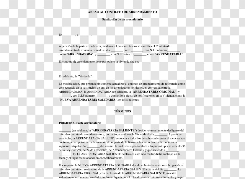 Contract Family Planning Renting Document Research - Apartment - Business Template Transparent PNG