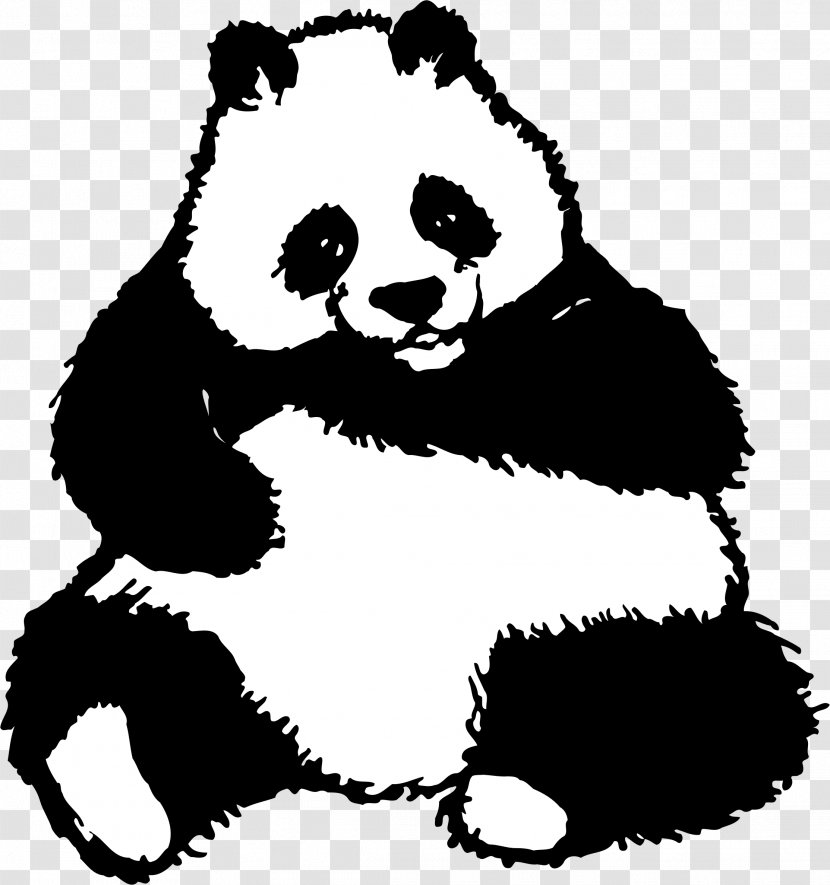 Giant Panda Drawing Clip Art - Autocad Dxf Transparent PNG