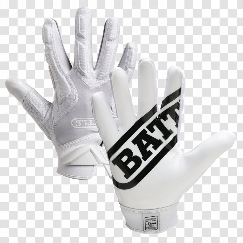 Glove American Football Wide Receiver White - Sports Equipment Transparent PNG