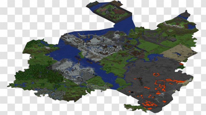 Minecraft World Map Landscape Click Wrap - Level Editor - Durga Transparent PNG