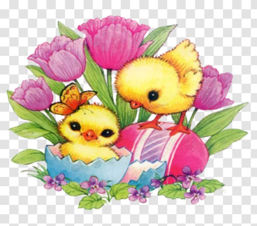 Easter Egg Floral Design Flower Bouquet - Stuffed Toy - Chicks Transparent PNG