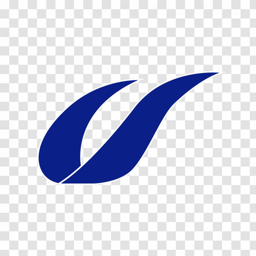 Logo Line Crescent Angle - Blue Transparent PNG