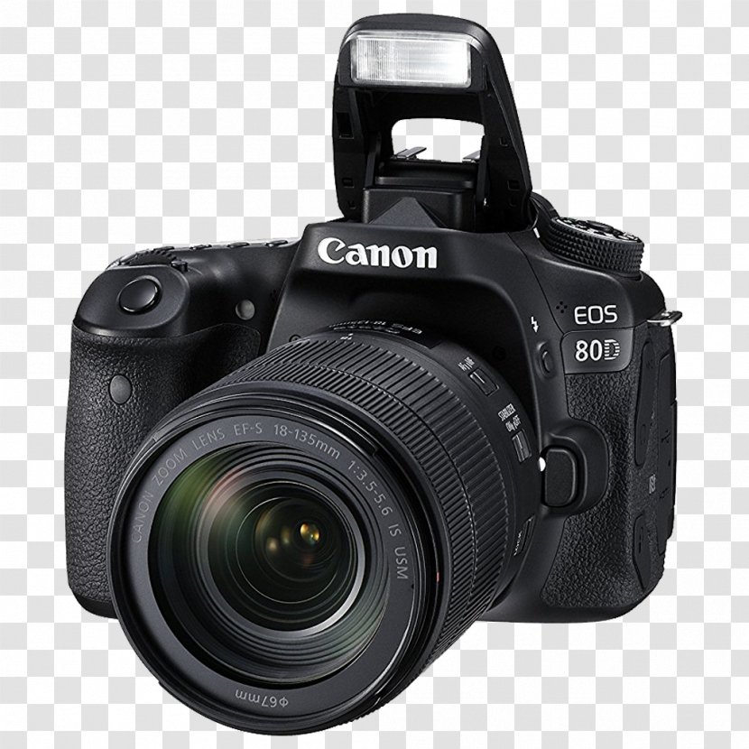 Canon EOS 80D EF-S 18–135mm Lens Mount Digital SLR 18–55mm - Autofocus - Camera Transparent PNG