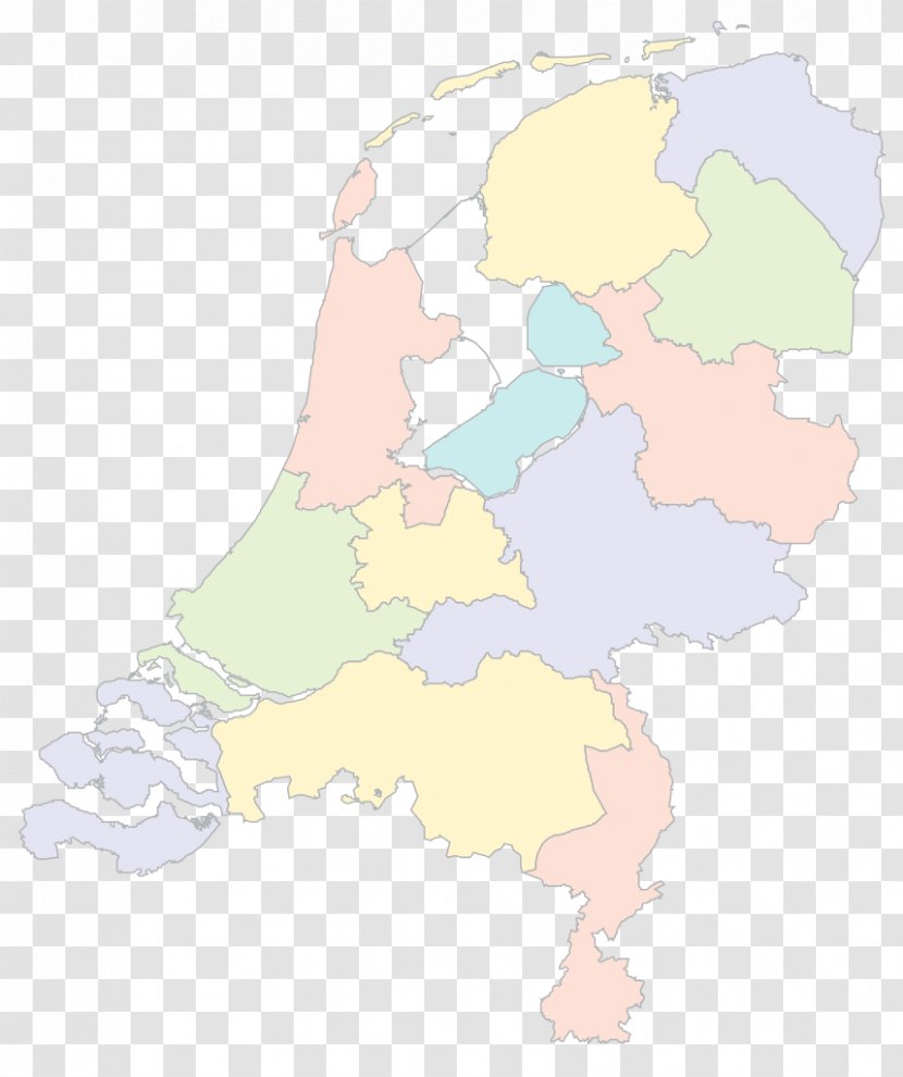 Provinces Of The Netherlands Blank Map Transparent PNG
