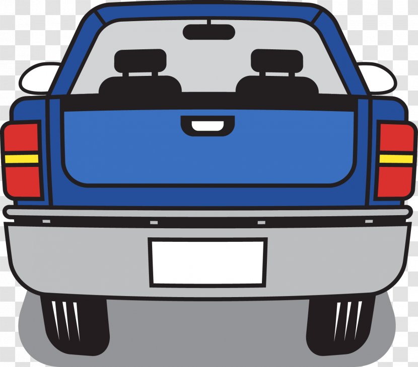 Car Pickup Truck Automotive Design - Bed Part - Cute Blue Vector Transparent PNG