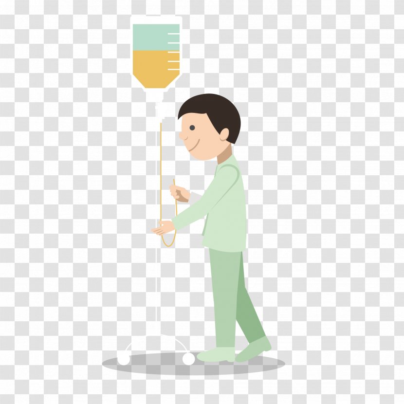 Cartoon Patient - Drawing - Vector Hanging Salt Water Boy Transparent PNG