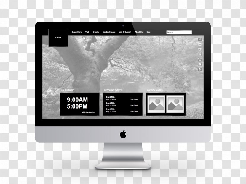 Brand Computer Monitors Multimedia - Black And White - Japan Landscape Transparent PNG