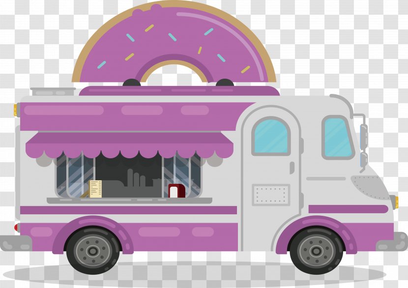Pizza Fast Food Doughnut Car Cheese - Pink Donut Transparent PNG