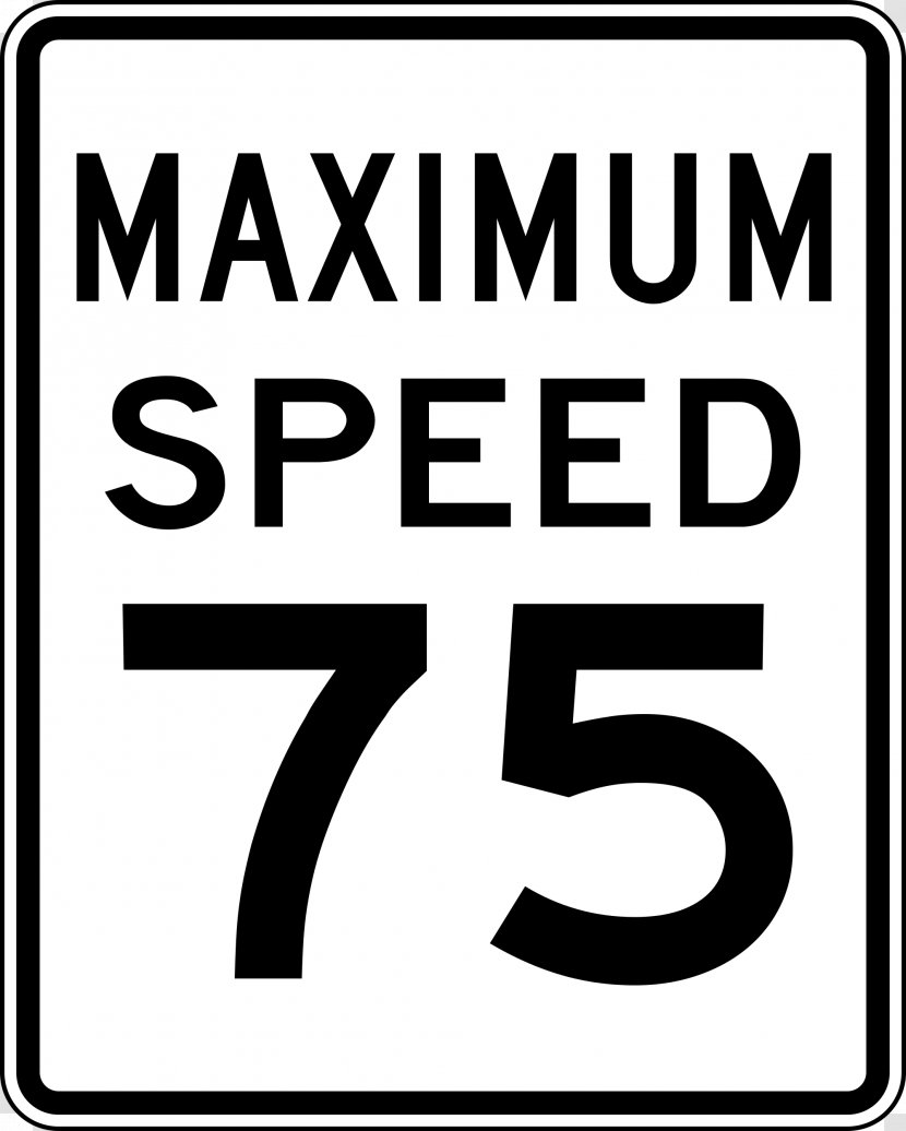 Speed Limit United States Manual On Uniform Traffic Control Devices Vehicle Miles Per Hour - Signage Transparent PNG
