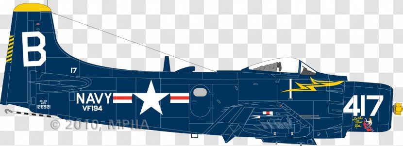 Douglas SBD Dauntless A-1 Skyraider United States Navy VA-196 Airplane - Propeller Driven Aircraft - Special For Children Transparent PNG