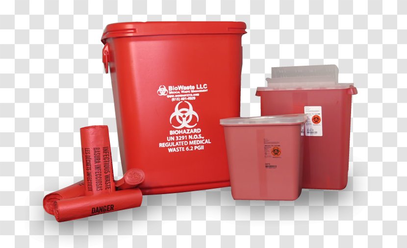 Medical Waste Management Plastic Hazardous - Red Transparent PNG