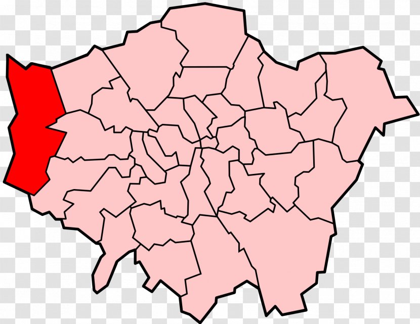 London Borough Of Islington Southwark Hillingdon Harrow Lambeth - Cartoon - Map Transparent PNG
