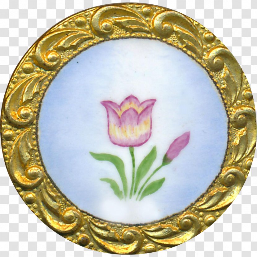 Plate Picture Frames Flowering Plant Tableware - Dishware - Hand-painted Button Transparent PNG