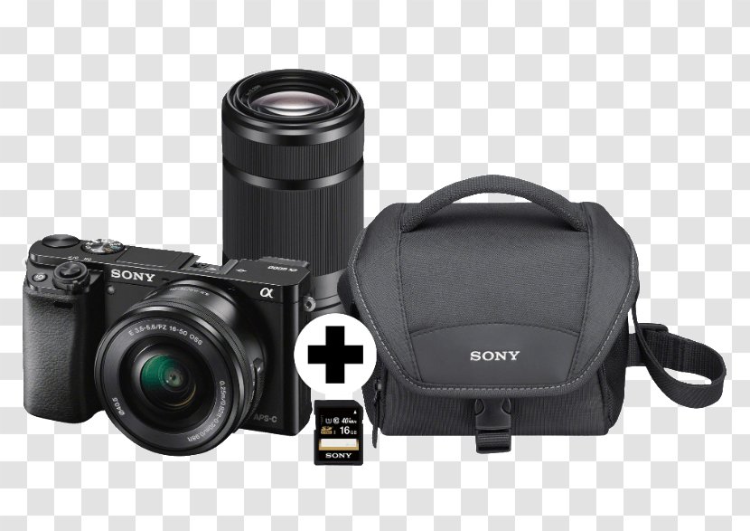 Sony α6000 Mirrorless Interchangeable-lens Camera E PZ 16-50mm F/3.5-5.6 OSS Digital SLR - Interchangeable Lens Transparent PNG