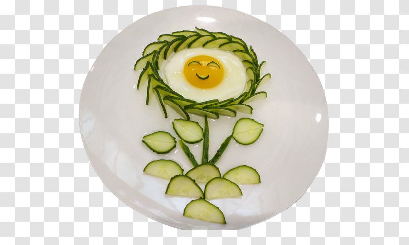 Breakfast Vegetable Cucumber Dish - Dishware - Smile Transparent PNG