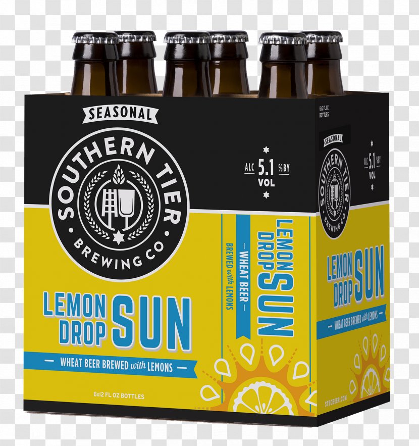 Lager Wheat Beer Lemon Drop Bottle Transparent PNG