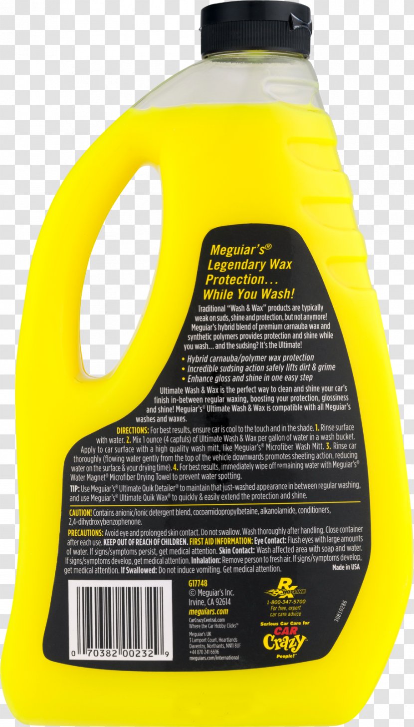 Car Wash Washing Wax Soap - Yellow Transparent PNG