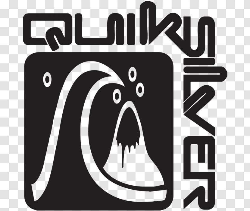 Quiksilver - Black And White - Brand Transparent PNG