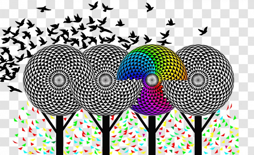 Graphic Design Blackbird Vineyards Tree Pattern - Heart - Trr Transparent PNG