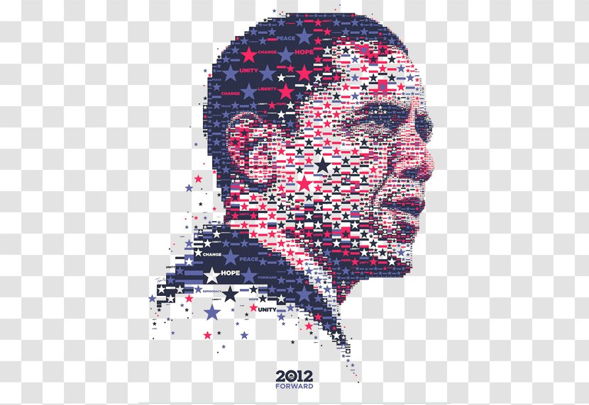 United States Visual Arts Design For Obama Graphic Barack Presidential Campaign, 2012 - Mosaic - Avatar Transparent PNG