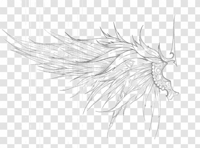 Drawing Angel Wings Michael - Flower Transparent PNG