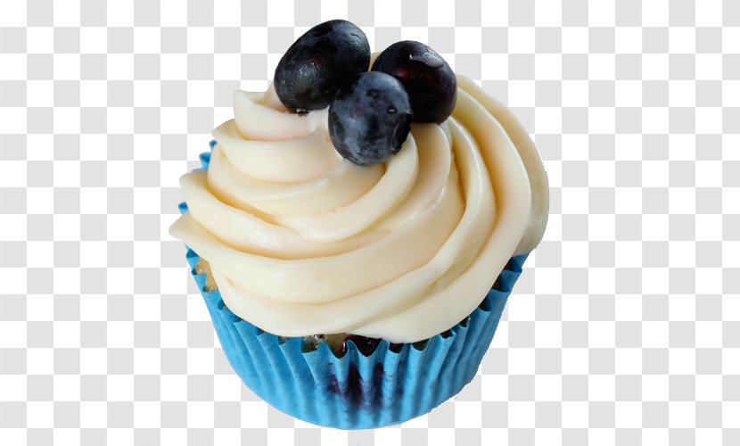 Ice Cream Cupcake Cheesecake Muffin - Dessert - Blueberry Cake Transparent PNG