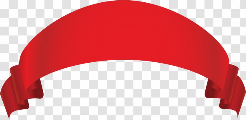 Cap Hat Personal Protective Equipment - Hand Painted Red Ribbon Scroll Transparent PNG
