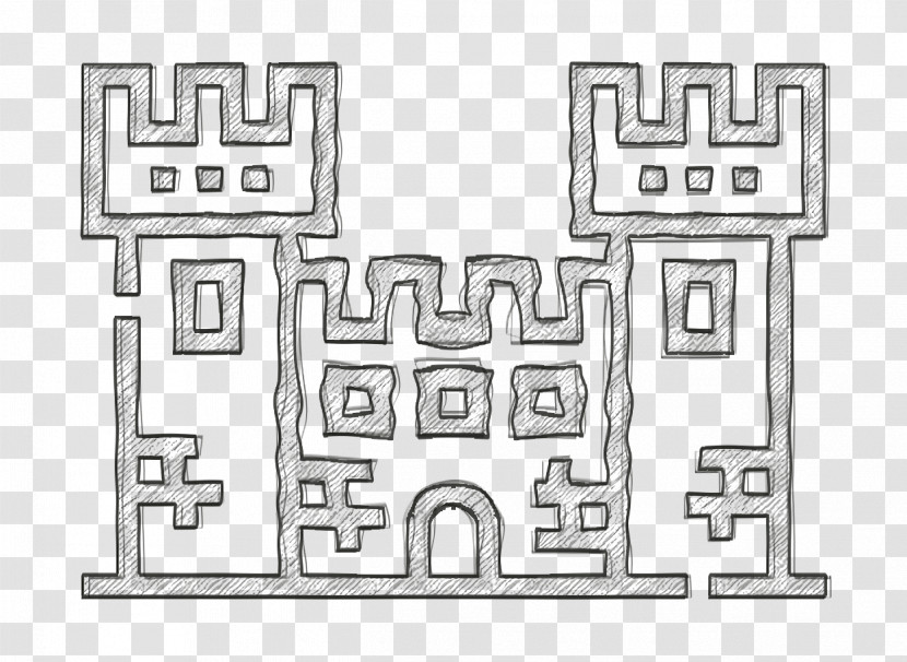 Medieval Icon Fortress Icon Transparent PNG