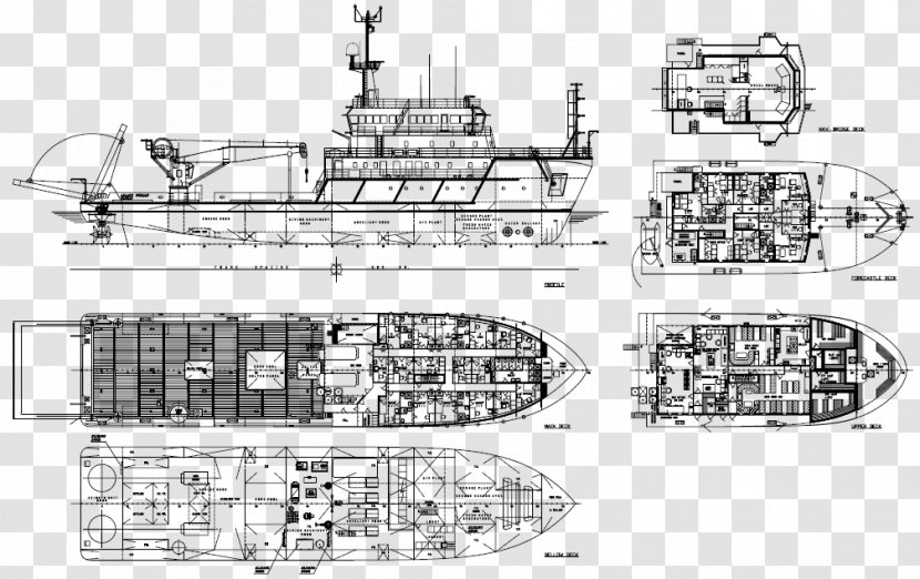 Technical Drawing Naval Architecture Engineering - Design Transparent PNG