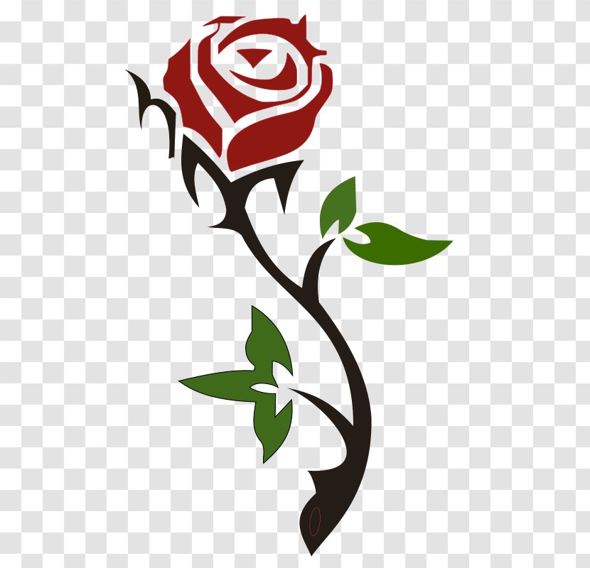 Rose Silhouette Clip Art - Tree - Simple Clipart Transparent PNG