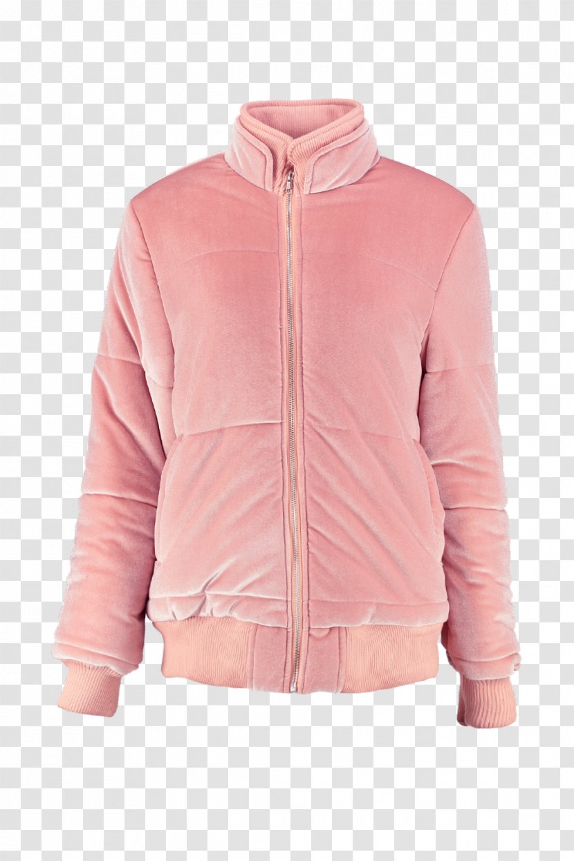 Hood Polar Fleece Jacket Neck Pink M Transparent PNG