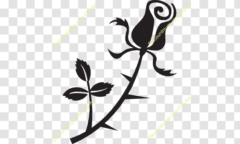 Black Rose Bud Clip Art - Leaf - Flora Transparent PNG