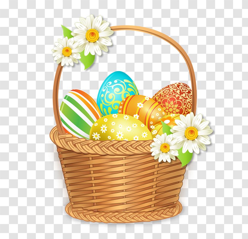Easter Egg Basket - Flowerpot - Beautiful With Colorful Eggs Transparent PNG