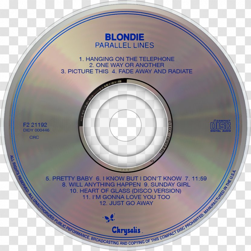 Compact Disc Parallel Lines Earth Disk Image Song - Data Storage Device - Blondie Transparent PNG
