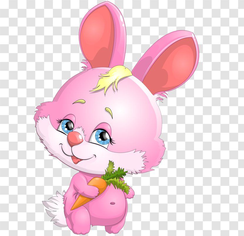 Easter Bunny Angora Rabbit Bugs Clip Art - Pink Transparent PNG