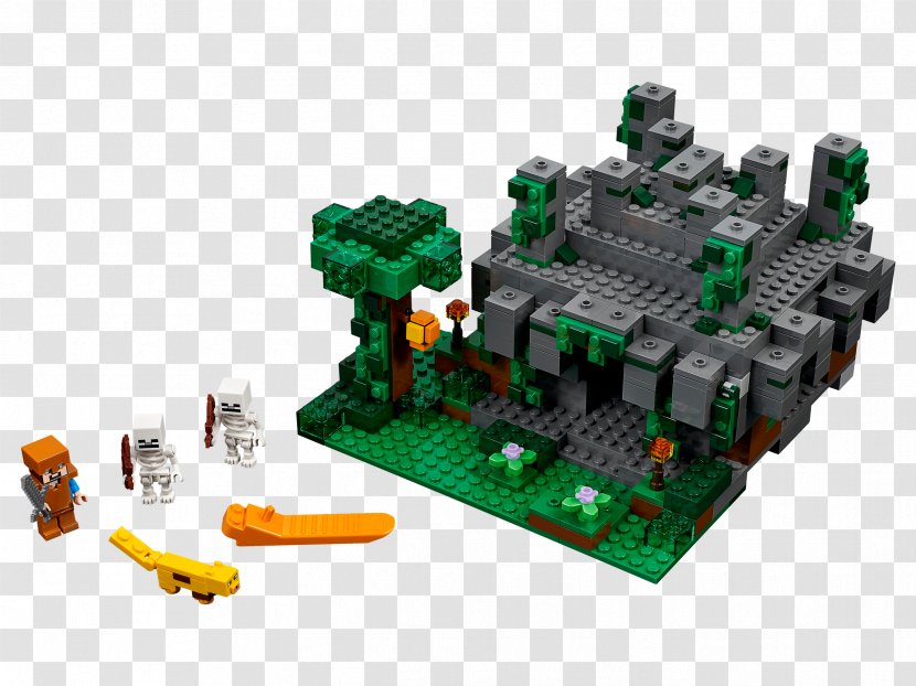 Lego Minecraft Lego The Jungle Temple Minifigure Group Transparent Png