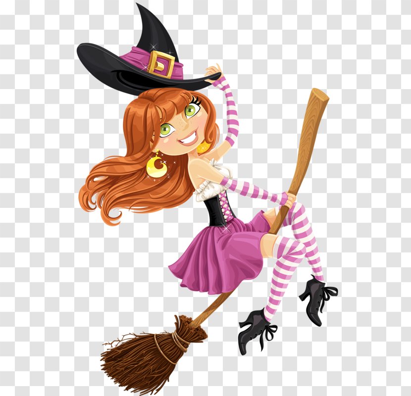 Boszorkxe1ny Broom Royalty-free Witchcraft - Magic - Cartoon Witch Transparent PNG
