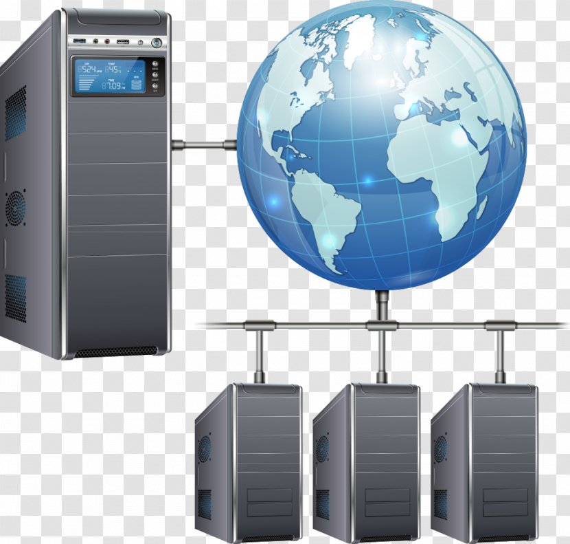 Server 19-inch Rack - Multimedia - Vector Earth And The Host Computer Transparent PNG