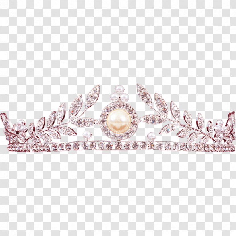 Headpiece Crown Circlet Tiara Diadem - Pearl Transparent PNG