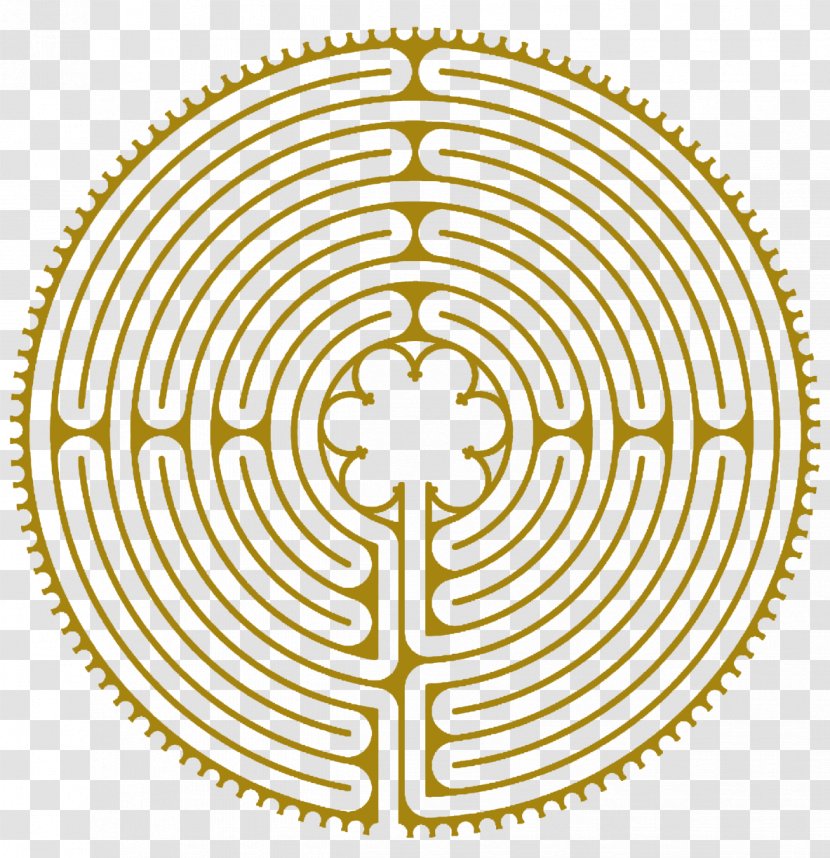 Chartres Cathedral Labyrinth Walking Maze Meditation - Clutch Part Transparent PNG