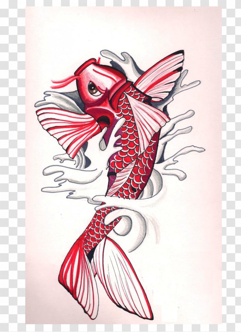 Butterfly Koi Goldfish Tattoo - Tree Transparent PNG