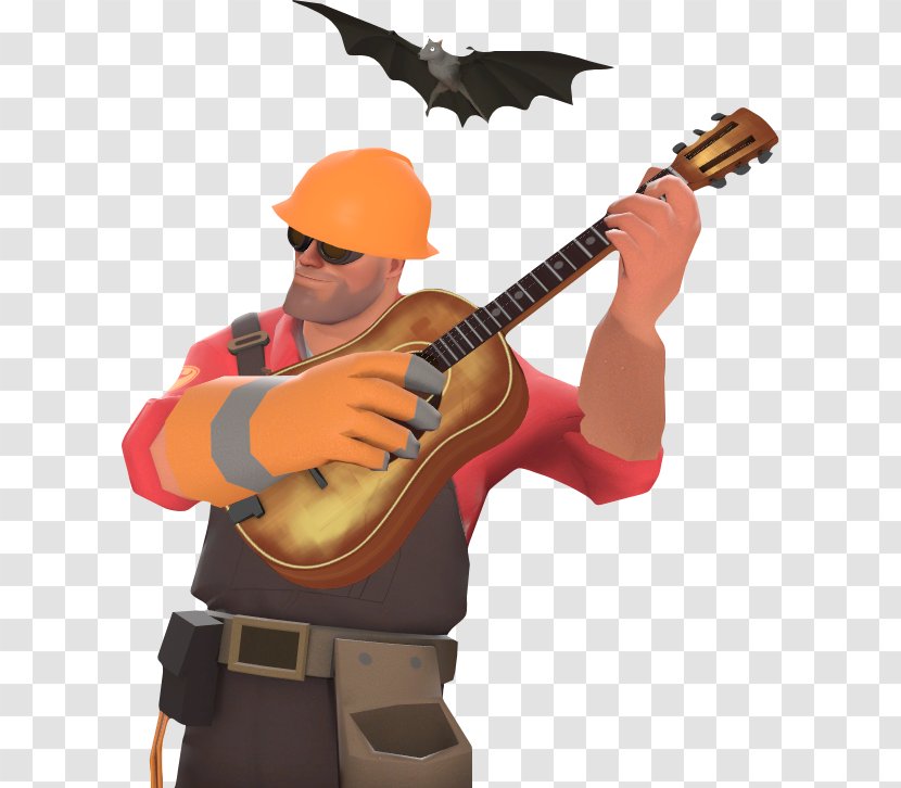 Acoustic Guitar Team Fortress 2 Screenshot - Silhouette Transparent PNG