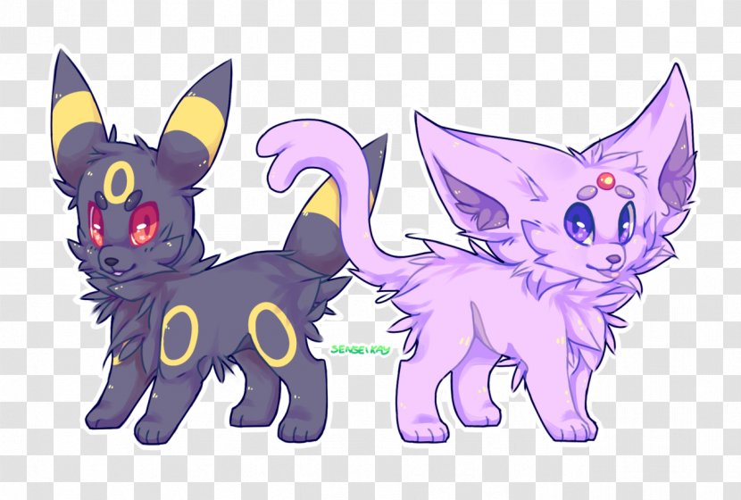 Kitten Drawing Umbreon Whiskers - Silhouette Transparent PNG