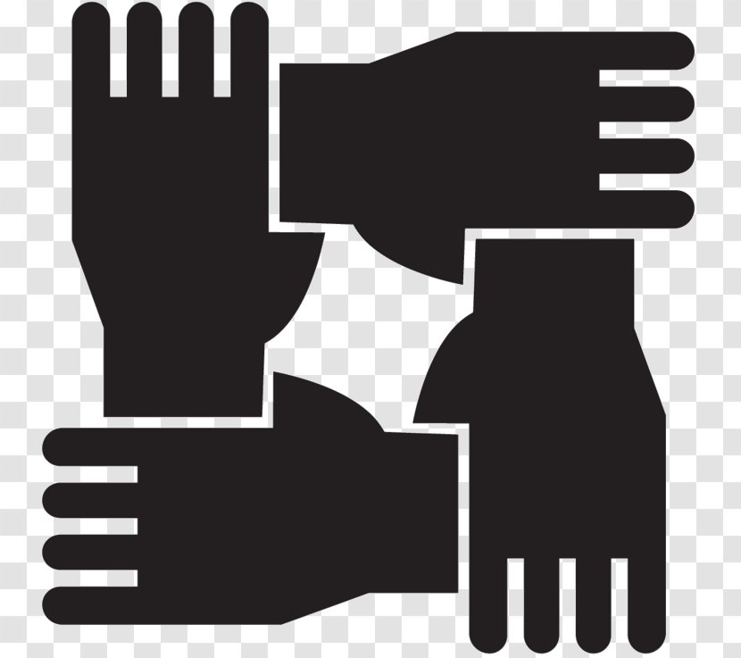 Logo Thumb Human Behavior Font Black & White - M Transparent PNG