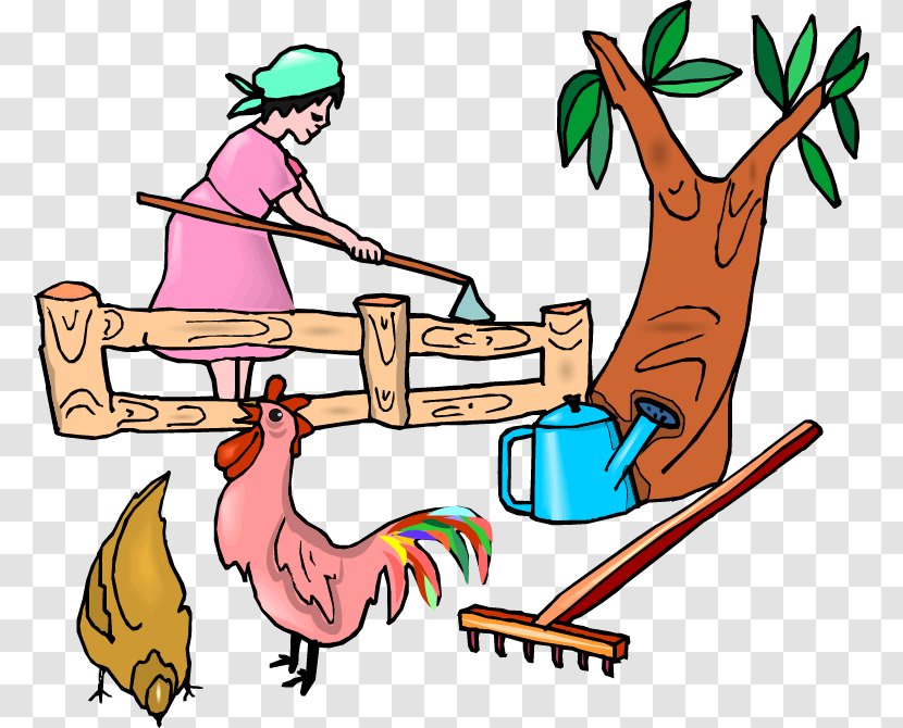Chicken Farmer Agriculture Clip Art - Rural Women With Illustrations Of Arable Land Transparent PNG